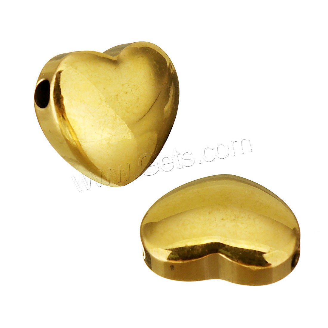 Stainless Steel Beads, Heart, plated, different size for choice, more colors for choice, Hole:Approx 2mm, Sold By PC