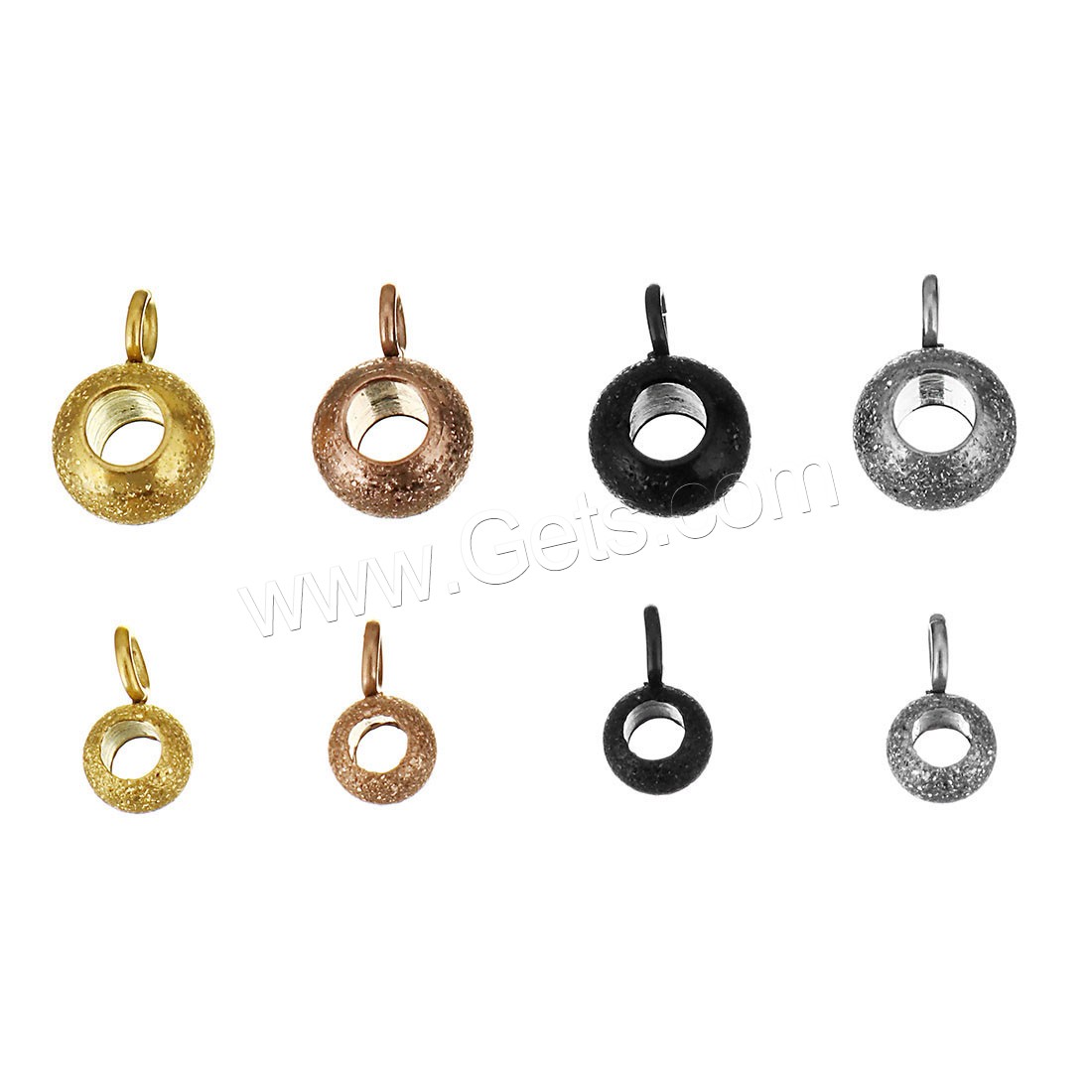 Stainless Steel Bail Bead, plated, different size for choice, more colors for choice, Sold By PC