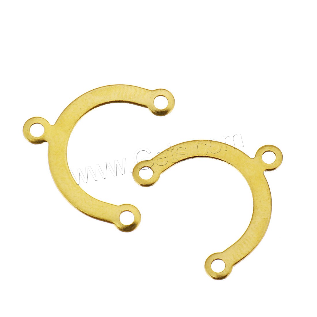 Stainless Steel Charm Connector, plated, different size for choice & 1/2 loop, more colors for choice, Sold By PC