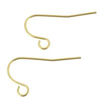 Stainless Steel Hook Earwire, gold color plated 0.6mm 