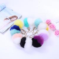 Plush Key Chain, with Zinc Alloy, mixed colors, 100mm 