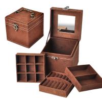 Velveteen Jewelry Set Box, with Wood, Korean style 