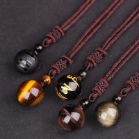 Gemstone Necklace, with Nylon Cord, natural & Unisex, 16mm Approx 18 Inch 