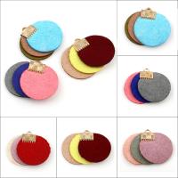 Felt Pendant, with iron bail, gold color plated Approx 