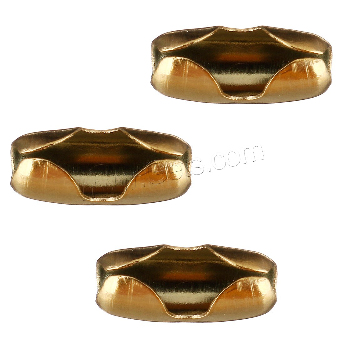 Conector de cadena de bolas de acero inoxidable, chapado en color dorado, diverso tamaño para la opción, Vendido por UD