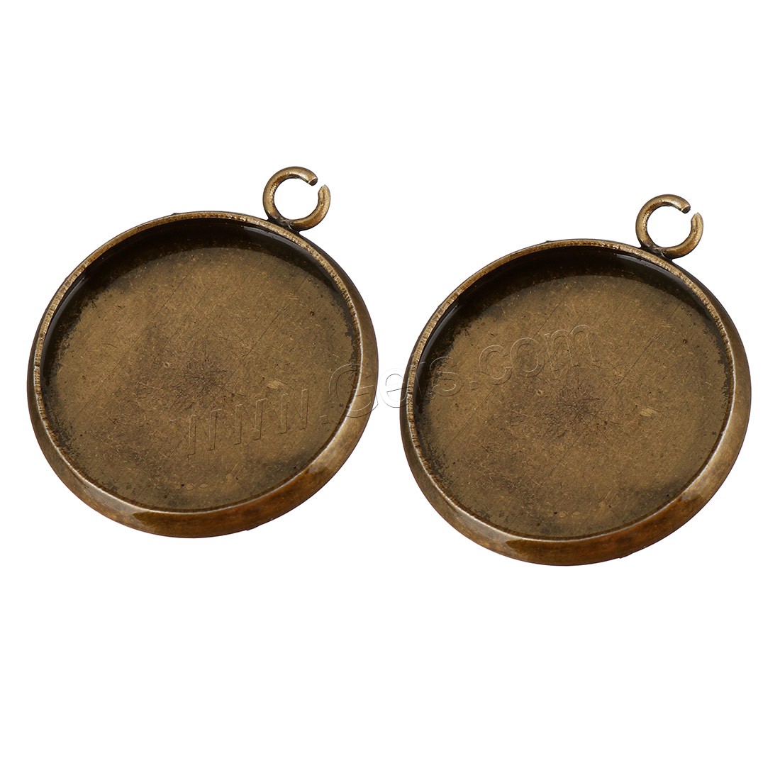Stainless Steel Pendant Setting, Flat Round, antique bronze color plated, different size for choice, Hole:Approx 2mm, Sold By PC