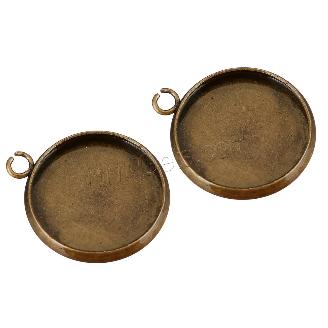 Stainless Steel Pendant Setting, Flat Round, antique bronze color plated, different size for choice, Hole:Approx 2mm, Sold By PC