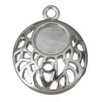 Stainless Steel Pendant Setting, hollow, original color Approx 2mm, Inner Approx 7.5mm 