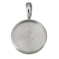 Stainless Steel Pendant Setting, Flat Round, original color Approx Inner Approx 16mm 