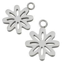 Stainless Steel Flower Pendant, original color Approx 2mm 