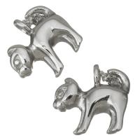 Stainless Steel Animal Pendants, Dog, original color Approx 2mm 