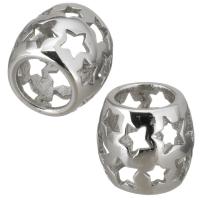 Stainless Steel Large Hole Beads, Drum, original color Approx 7mm 