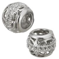 Perles en acier inoxydable réglage, tambour, couleur originale Environ 6.5mm, Diamètre inté Environ 1mm, Vendu par PC