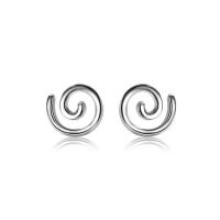 Sterling Silver Stud Earring, 925 Sterling Silver, platinum plated, for woman 