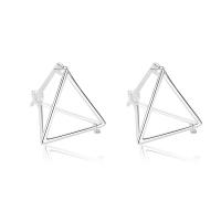 Sterling Silver Stud Earring, 925 Sterling Silver, Triangle, for woman 