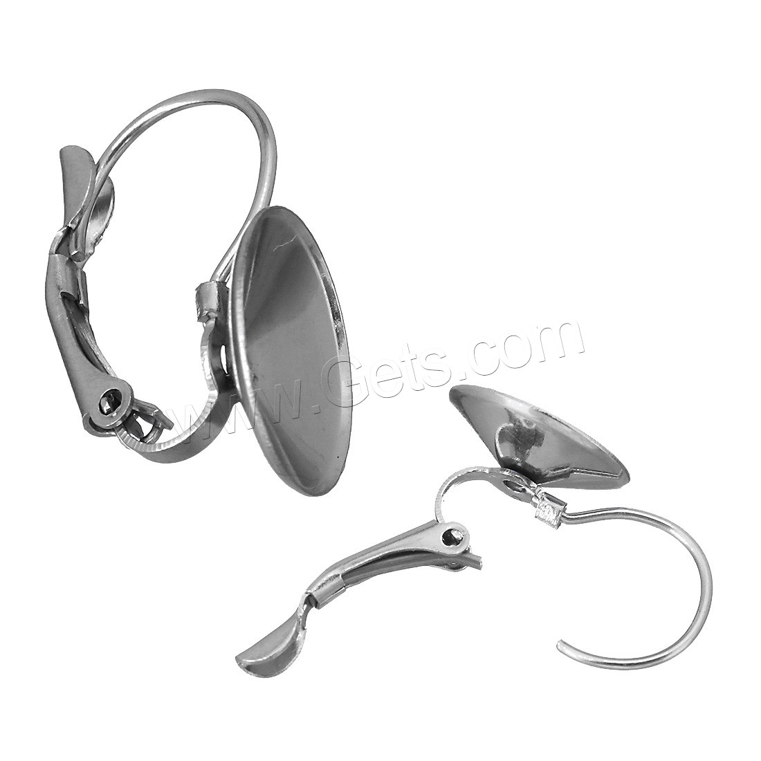 нержавеющая сталь рычажок для сережки, разный размер для выбора, оригинальный цвет, продается PC