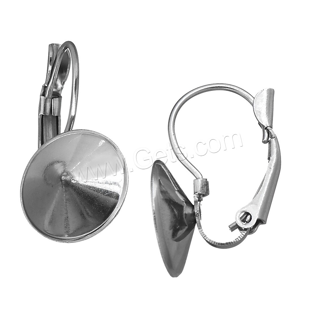 Edelstahl Hebel Rückseiten Ohrring Komponente, verschiedene Größen vorhanden, originale Farbe, verkauft von PC