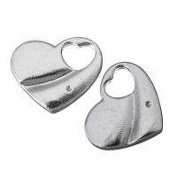 Stainless Steel Pendant Setting, Heart, original color Approx Inner Approx 0.5mm 