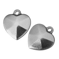 Stainless Steel Heart Pendants, original color Approx 1.5mm 
