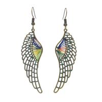 Zinc Alloy Drop Earring, plated copper green, vintage & for woman 