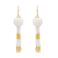 Fashion Fringe Earrings, Zinc Alloy, with Plastic, gold color plated, for woman 