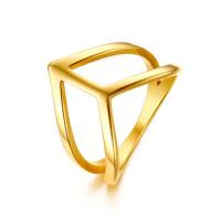 Stainless Steel Finger Ring, gold color plated & for woman, 11mm 