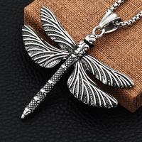 Titanium Steel Sweater Necklace, Dragonfly, plated, Unisex & box chain Approx 60 cm 