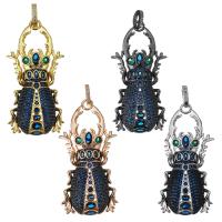Animal Brass Pendants, Insect, plated, micro pave cubic zirconia Approx 