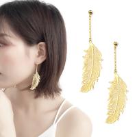 Brass Drop Earring, platinum plated, for woman 