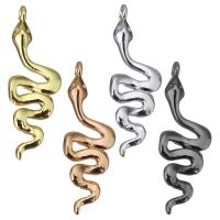 Animal Brass Pendants, Snake, plated Approx 1mm 