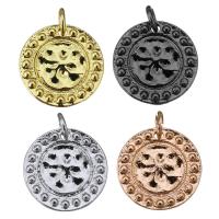 Brass Jewelry Pendants, Flat Round, plated Approx 3mm 