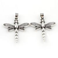 Zinc Alloy European Pendants, Dragonfly, antique silver color plated, lead & cadmium free Approx 