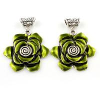 Zinc Alloy Flower Pendants, antique silver color plated, stoving varnish, lead & cadmium free Approx 6mm 