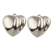 Zinc Alloy Heart Pendants, silver color plated, lead & cadmium free Approx 2.5mm 