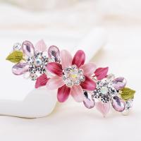 Zinc Alloy Hair Barrette, plated & for woman & with rhinestone 