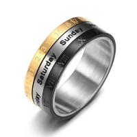 Men Stainless Steel Ring in Bulk, plated, with number pattern & with letter pattern & for man 