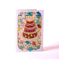 Christmas Greeting Card, Papier, Kuchen, Heißprägung, mit Umschlag, 150x200mm, verkauft von PC