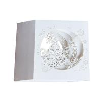 Greeting Card, Paper, Snowflake, handmade, with envelope & 3D effect 