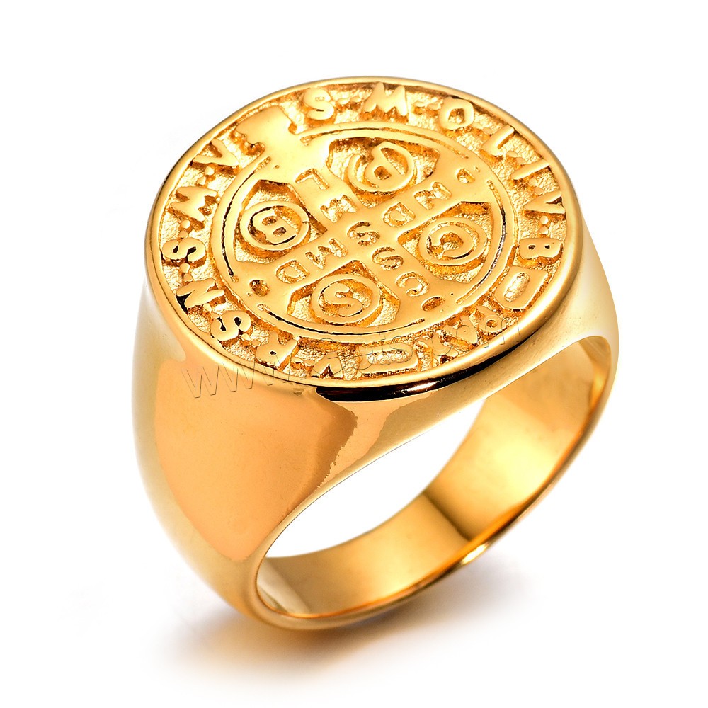 Zinc Alloy Finger Ring, gold color plated, different size for choice & for man, 20mm, Sold By PC