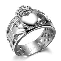 Zinc Alloy Finger Ring, silver color plated, Unisex & hollow, 15.23mm 