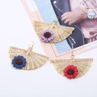 Rattan Drop Earring, with Zinc Alloy & for woman 