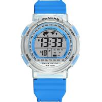 PANARS® Watch Collection, Plastic, with Glass & Stainless Steel, plated, break proof & 7 LED mood light & multifunctional & Unisex & LED & waterproof & luminated 26.5mm Approx 9.8 Inch 