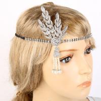 Bridal Hair Flowers, Zinc Alloy, plated, for bridal & for woman & with rhinestone Approx 11.02 Inch 