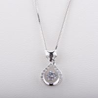 Sterling Silver Rhinestone Pendants, 925 Sterling Silver, Fox, platinum plated, for woman & with rhinestone Approx 5mm 