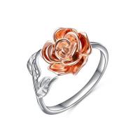 Zinc Alloy Finger Ring, Flower, plated, for woman, US Ring 