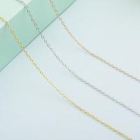 Sterling Silver Necklace Chain, 925 Sterling Silver, plated & oval chain & for woman 1.3*1.9mm 