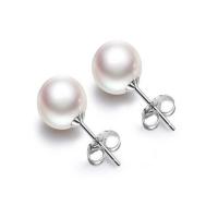 925 Sterling Silver Stud Earring, with Shell Pearl, plated & for woman 