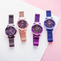 Bracelets de montre pour femmes, verre, avec alliage de zinc, mouvement chinoise, Placage, conception étoilée, plus de couleurs à choisir, 33mm Environ 8.6 pouce, Vendu par PC