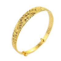 Alliage de cuivre bracelet ordinaire, Placage de couleur d'or, pour femme, 12mm, Diamètre inté Environ 62mm, Vendu par PC