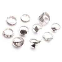 Zinc Alloy Ring Set, plated, for woman, US Ring .5-7 